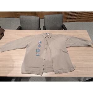 Vtg 90s WEK Southwestern Cotton Shirt Khaki XXL - Aztec Tribal Pattern Workwear